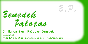 benedek palotas business card